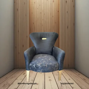 Premium Velvet Single Sofa Chair with Gold Metal Legs